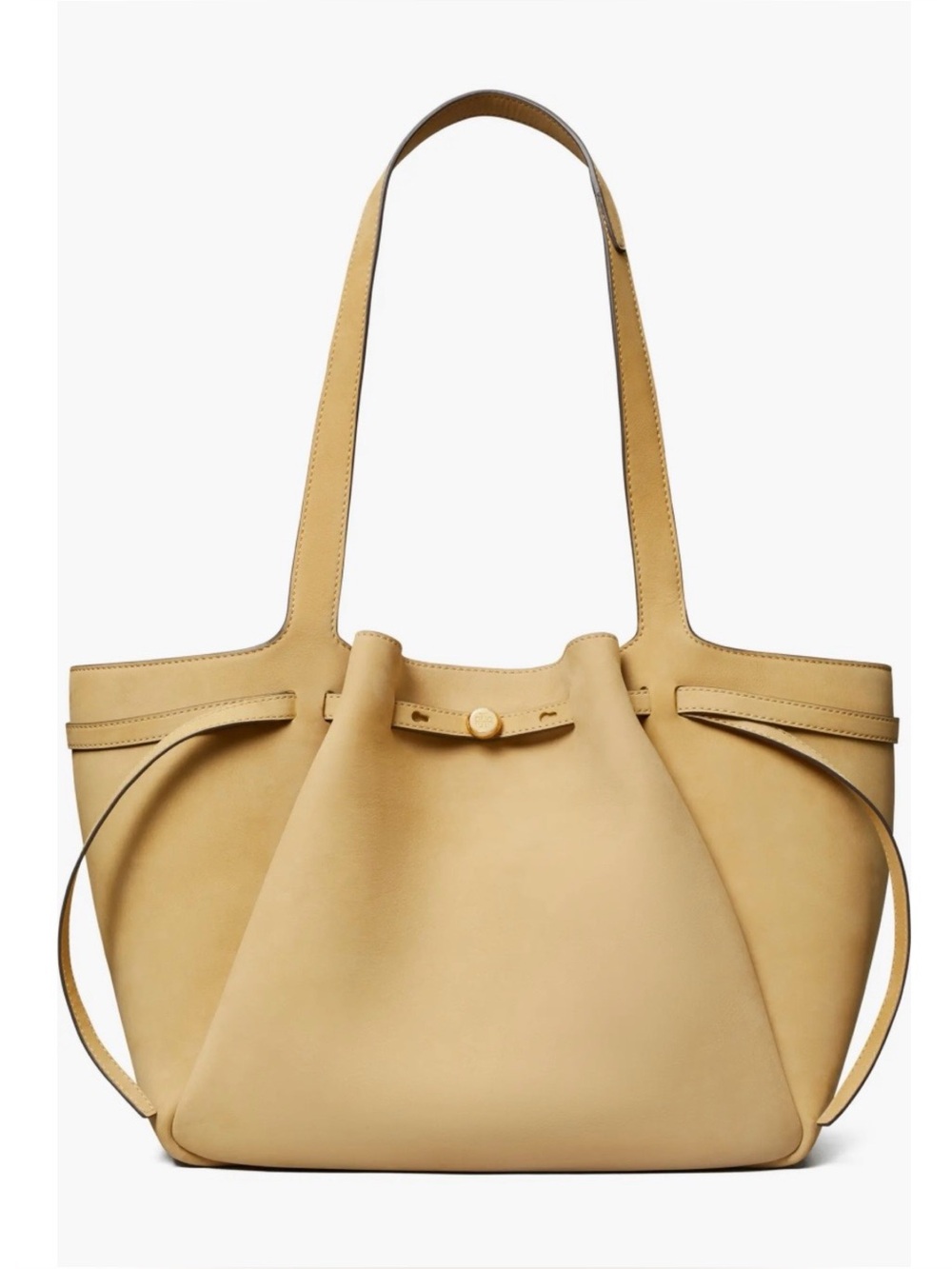 NEW Tory Burch Romy Suede Nubuck Leather Large Tote in Butter